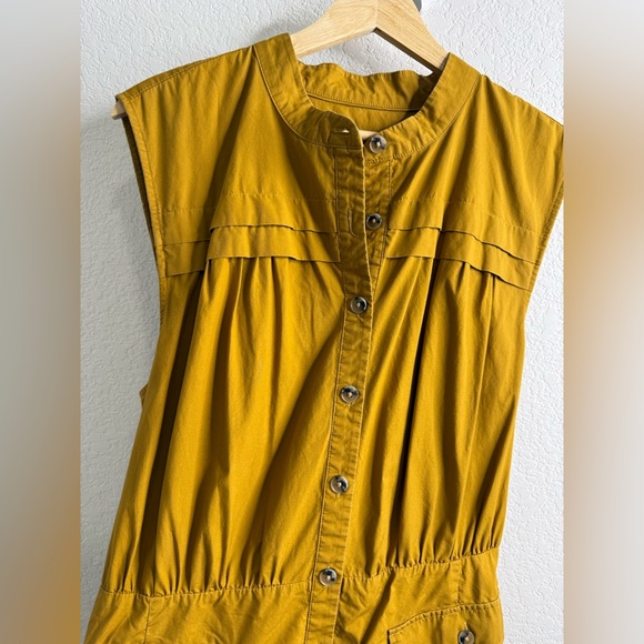 Anthropologie Sleeveless Vested Pleated
Midi Dress XL Utility Pockets Self Belt - Picture 16 of 16